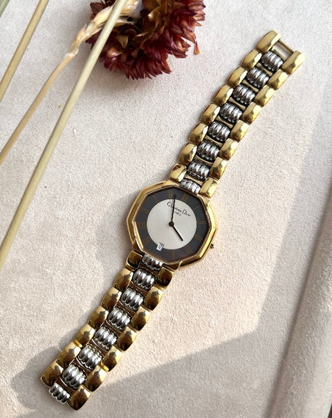 2 - Dior Octagon Grey Dial Silver Roman Dial