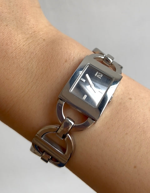 5 - Dior Malice Sq Silver Mirror Dial CD Bracelet