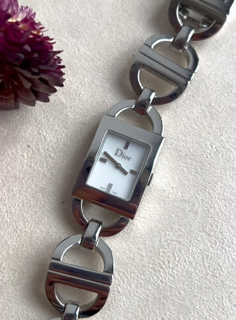 6 - Dior Malice Sq White MOP Dial CD Bracelet