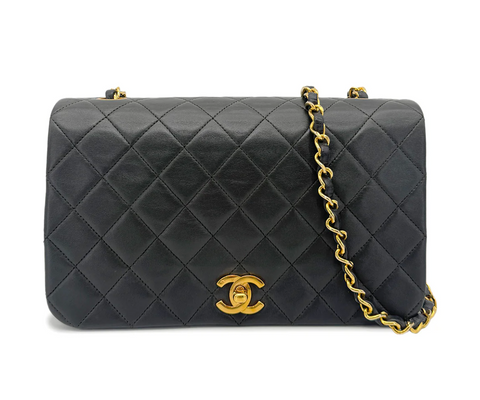 Anya, 1 Series Small Full Flap Khaki Lambskin with seal and card