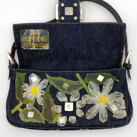 FENDNMB, Fendi Denim Flower Mamma Baguette