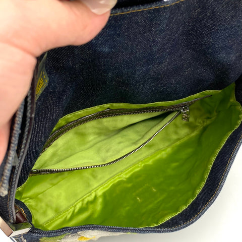 FENDNMB, Fendi Denim Flower Mamma Baguette