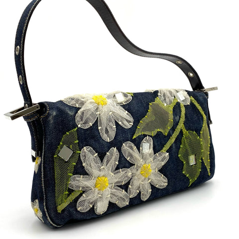 FENDNMB, Fendi Denim Flower Mamma Baguette