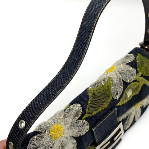 FENDNMB, Fendi Denim Flower Mamma Baguette