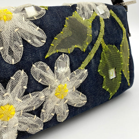 FENDNMB, Fendi Denim Flower Mamma Baguette