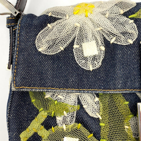 FENDNMB, Fendi Denim Flower Mamma Baguette
