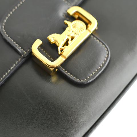 Alia vintage Celine horse carriage dark green box leather