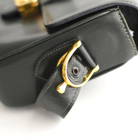 Alia vintage Celine horse carriage dark green box leather