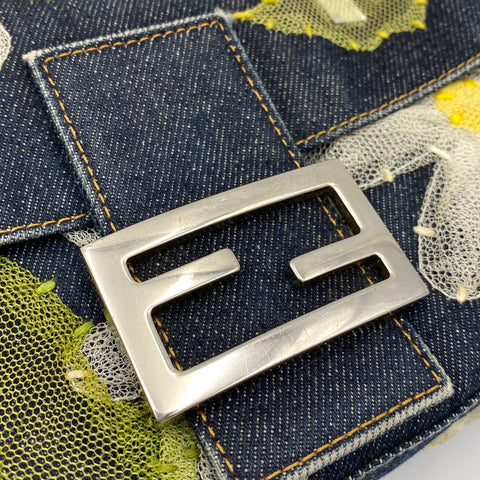 FENDNMB, Fendi Denim Flower Mamma Baguette