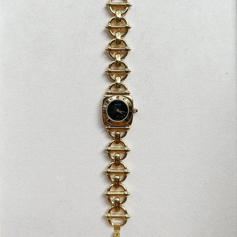 E - GUCCI1 - Gucci Horsebite 6400L 0054321 SS QZ Black