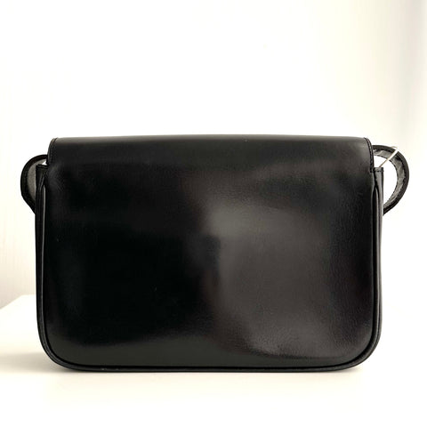 CEL14 Celine Navy Box Shoulder with Horse Carriage Grommets