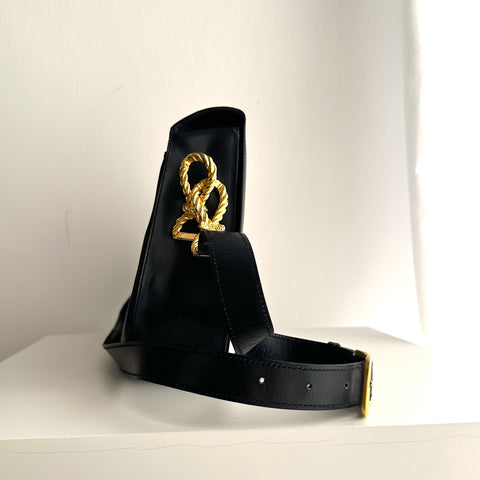 CEL13 Celine navy box shoulder bag