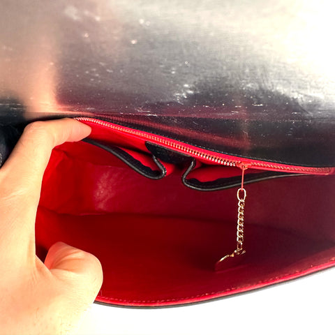 CEL13 Celine navy box shoulder bag